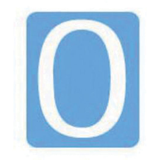 Brady Quick-Align® Individual Gothic Number & Letter Labels, O, 3" H, White