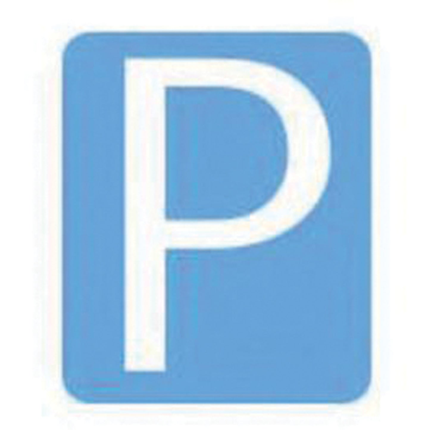 Brady Quick-Align® Individual Gothic Number & Letter Labels, P, 3" H, White