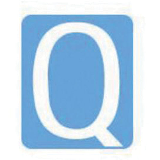 Brady Quick-Align® Individual Gothic Number & Letter Labels, Q, 3" H, White
