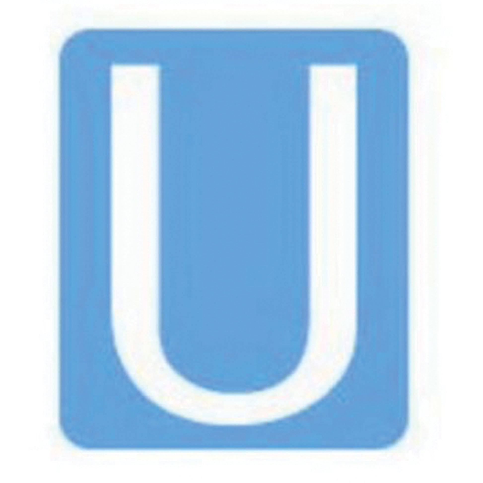 Brady Quick-Align® Individual Gothic Number & Letter Labels, U, 3" H, White