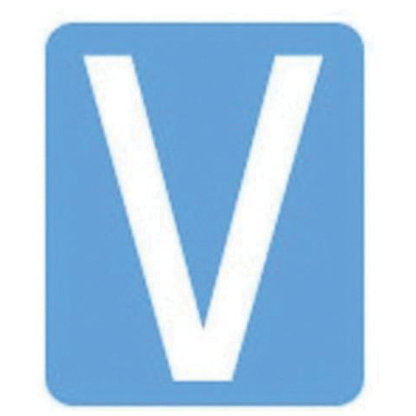 Brady Quick-Align® Individual Gothic Number & Letter Labels, V, 3" H, White