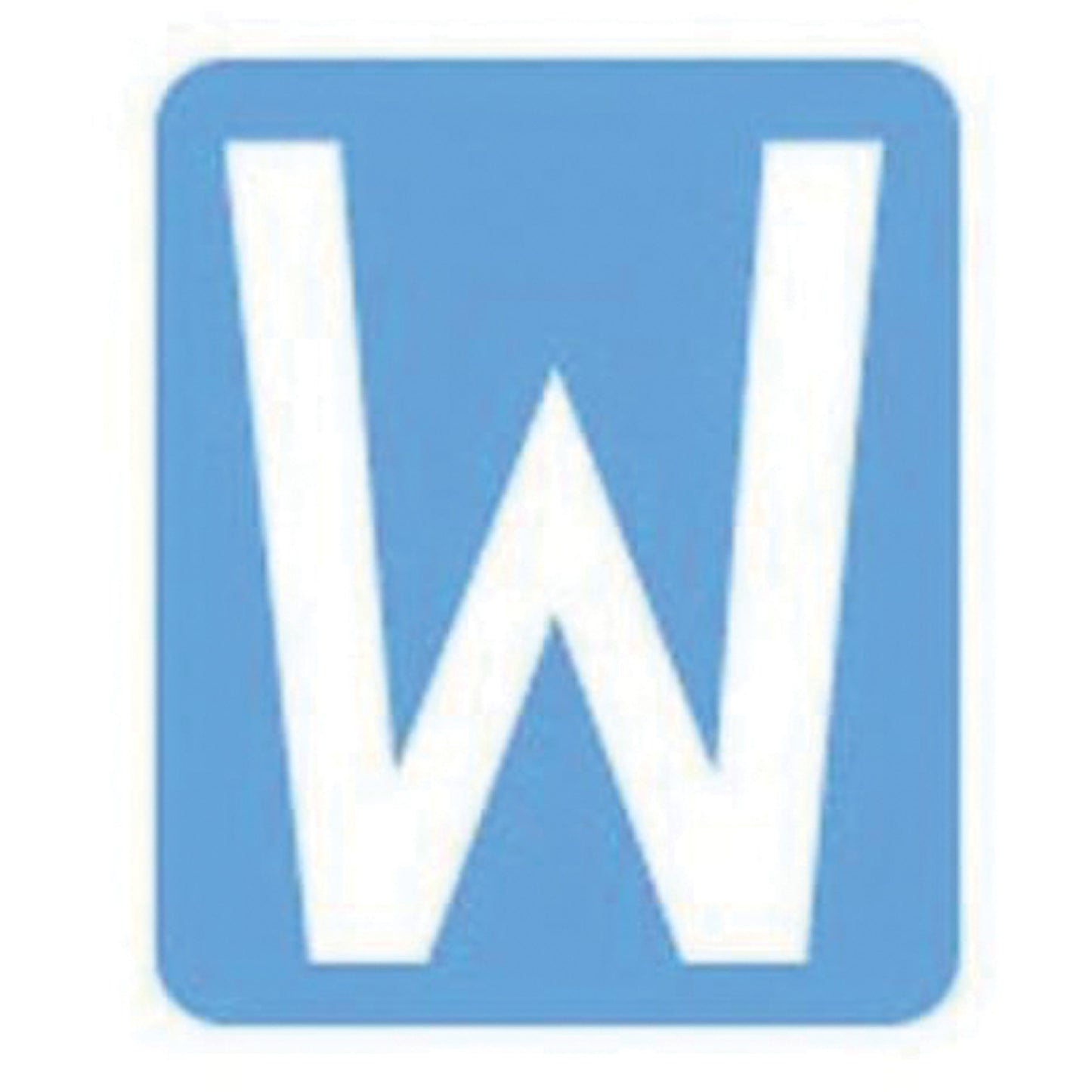 Brady Quick-Align® Individual Gothic Number & Letter Labels, W, 3" H, White