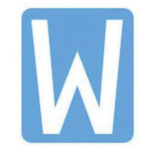Brady Quick-Align® Individual Gothic Number & Letter Labels, W, 3" H, White