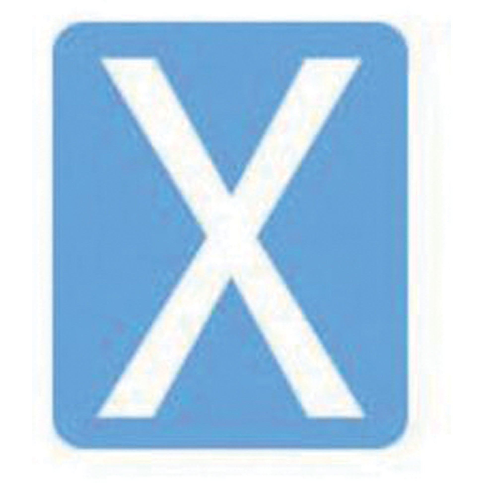 Brady Quick-Align® Individual Gothic Number & Letter Labels, X, 3" H, White