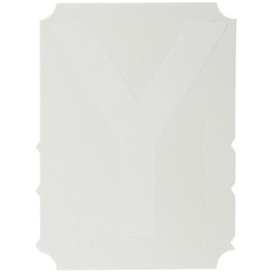 Brady Quick-Align® Individual Gothic Number & Letter Labels, Y, 3" H, White