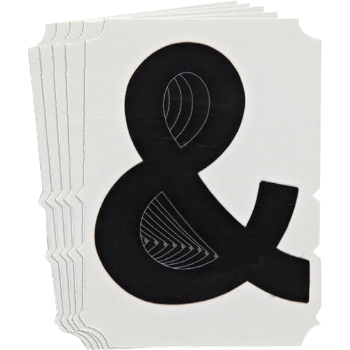Brady Quick-Align® Individual Gothic Number & Letter Labels, Ampersand (&), 4" H, Black