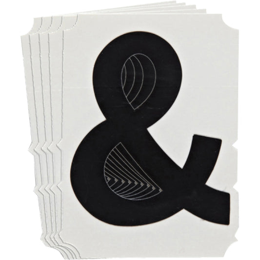 Brady Quick-Align® Individual Gothic Number & Letter Labels, Ampersand (&), 4" H, Black