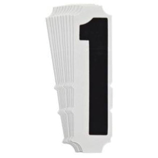 Brady Quick-Align® Individual Gothic Number and Letter Labels, 1, 4" H, Black