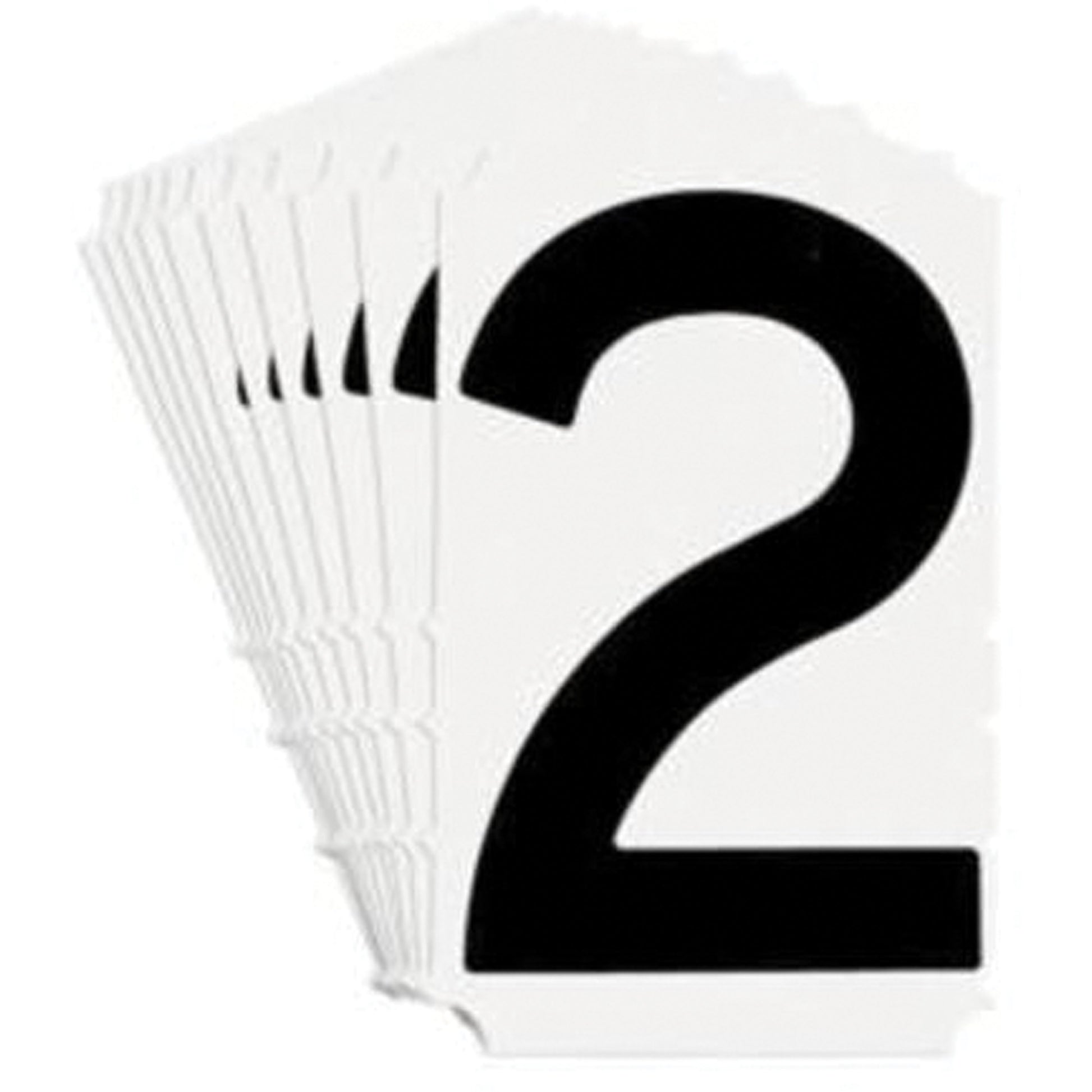 Brady Quick-Align® Individual Gothic Number and Letter Labels, 2, 4" H, Black