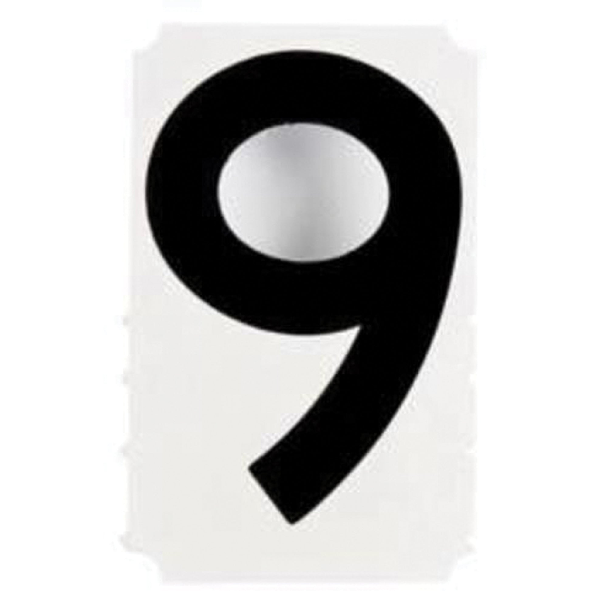 Brady Quick-Align® Individual Gothic Number and Letter Labels, 9, 4" H, Black