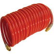 Series 11 Self Storing Nylon Air Hoses, Air, 3/8" ID x 12.5' L, Nylon, 200 PSI at 23 °C