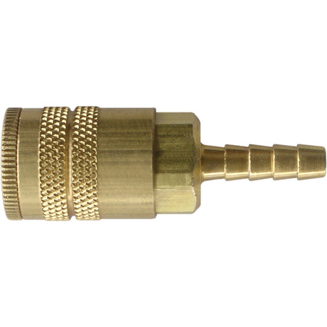 Maxquik 1/2" Hose Barb Quick Coupler, Zinc Plated Steel
