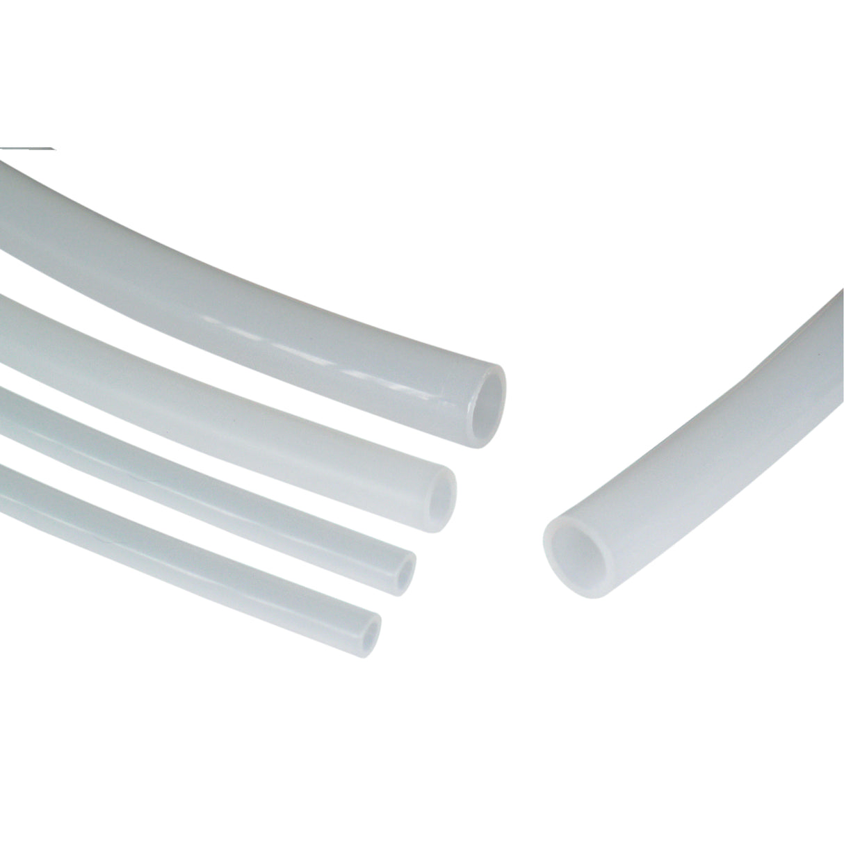 Tubing, Air, 0.25" OD x 500' L, Polyethylene, Translucent White, 140 PSI @ 20°C