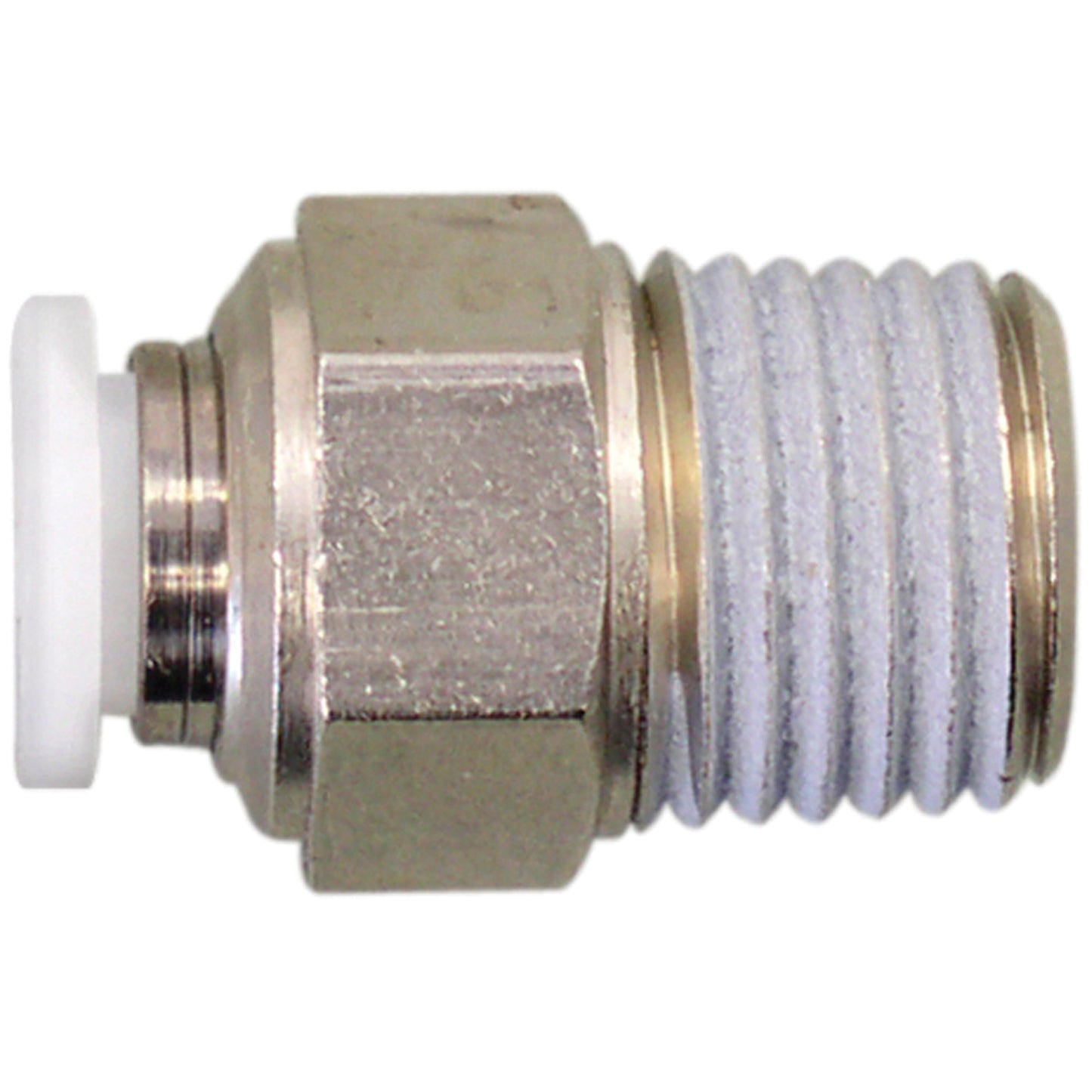 Topfit Male Threaded Straight Connector Fitting, 1/4" Dia, Polymer