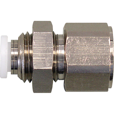 Topfit Female Threaded Bulkhead Connector Fitter, 1/4" Dia, Polymer