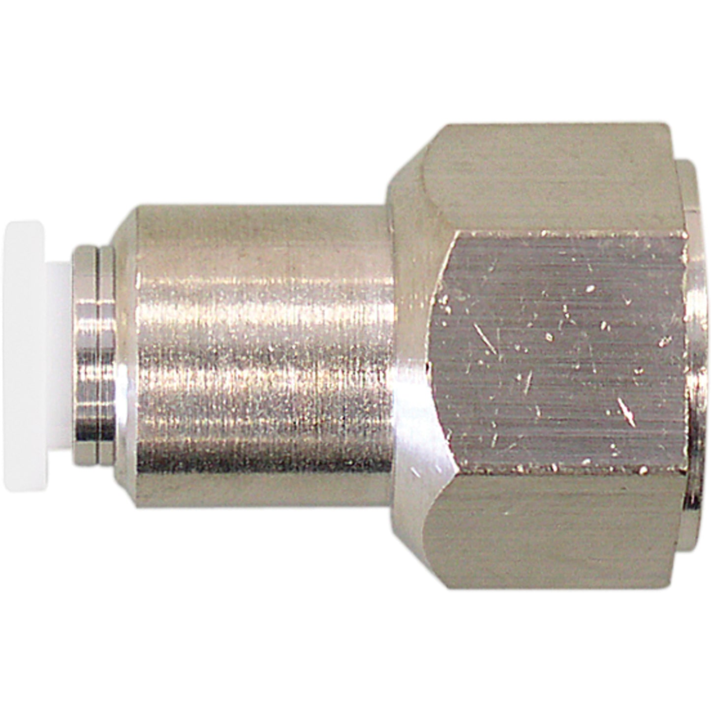 Topfit Female Threaded Straight Connector Fitting, 1/4" Dia, Polymer
