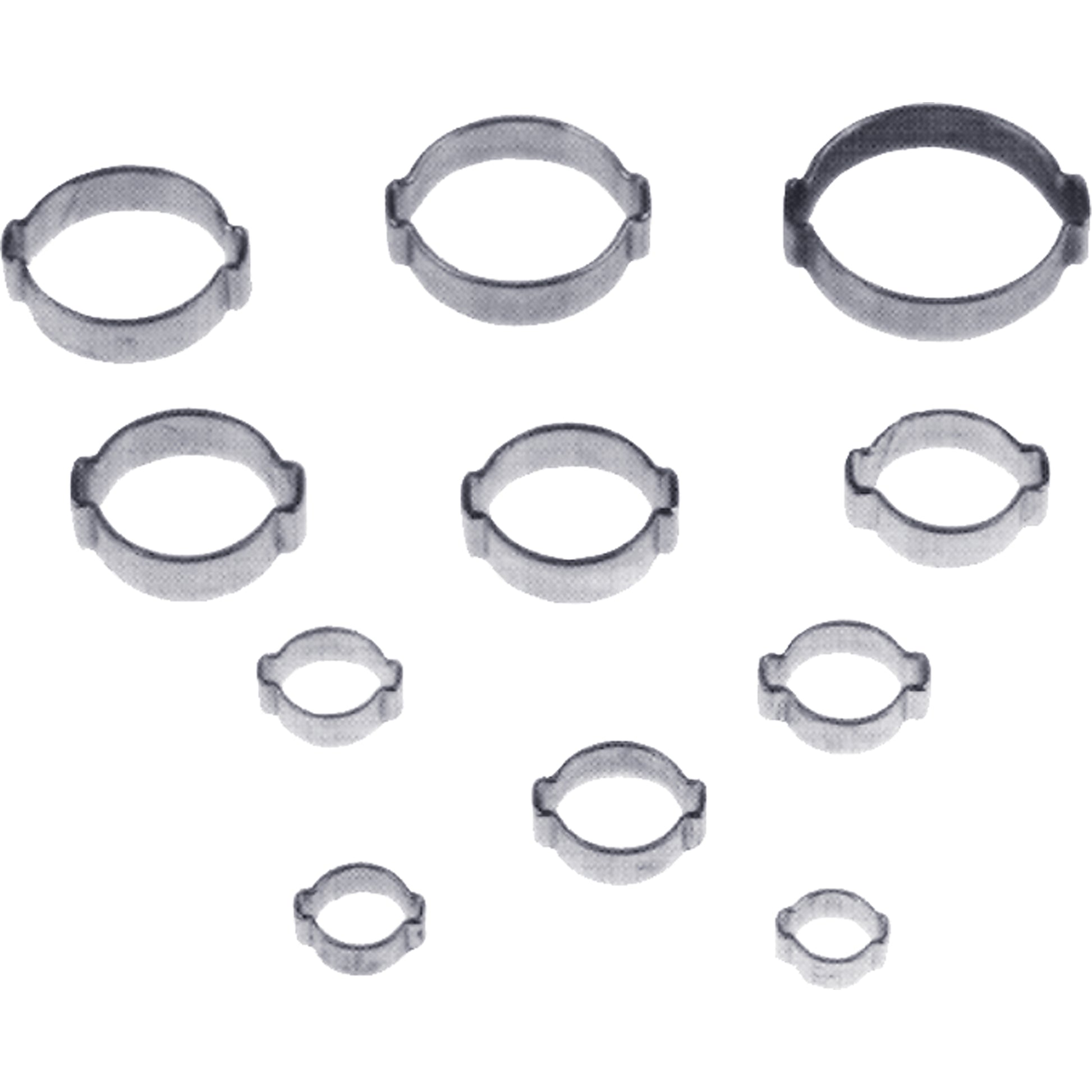 2-Ear Clamps, Max Dia. 1/5"