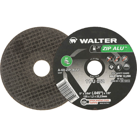 Zip Alu™ Cut-Off Wheel, 5" x 3/64", 7/8" Arbor, Type 1, Aluminum Oxide, 12200 RPM