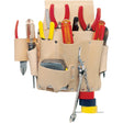 Electrician's Tool Pouches, Multiple Tool Holder, Leather, 8 Pockets