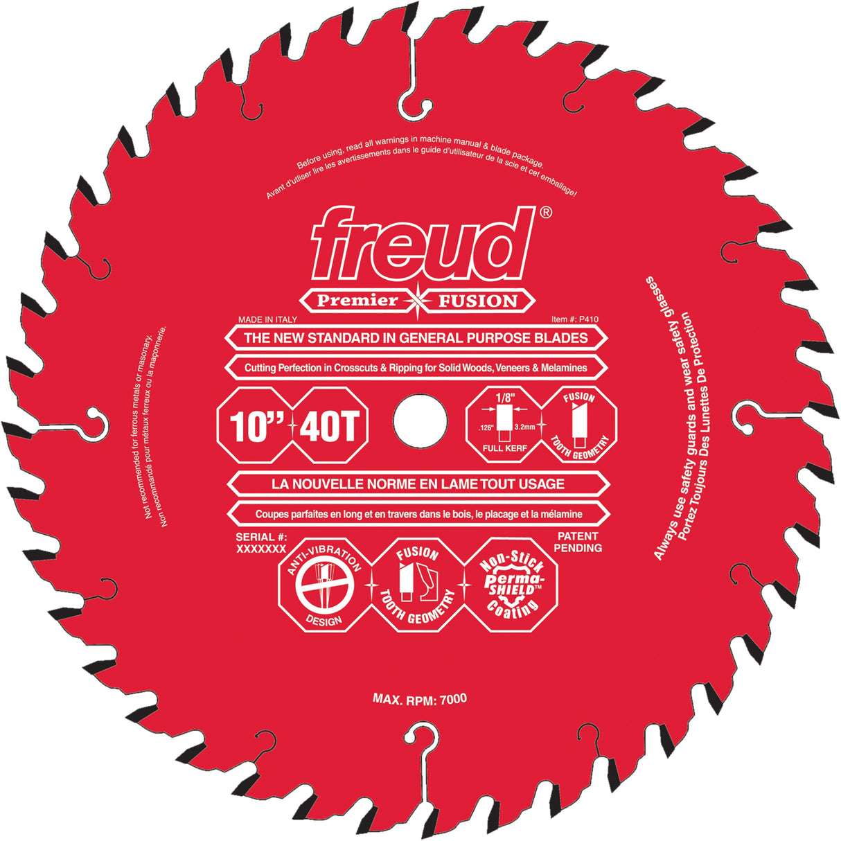 Premier Fusion General Purpose Saw Blade, 14", 54 Teeth, Wood Use