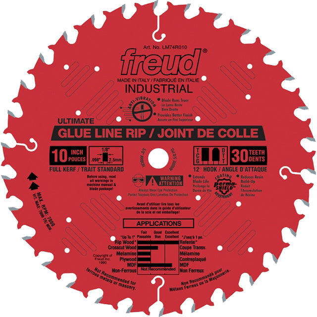 Heavy-Duty Glue Line Ripping Saw Blades, 14", 44 Teeth, Wood Use
