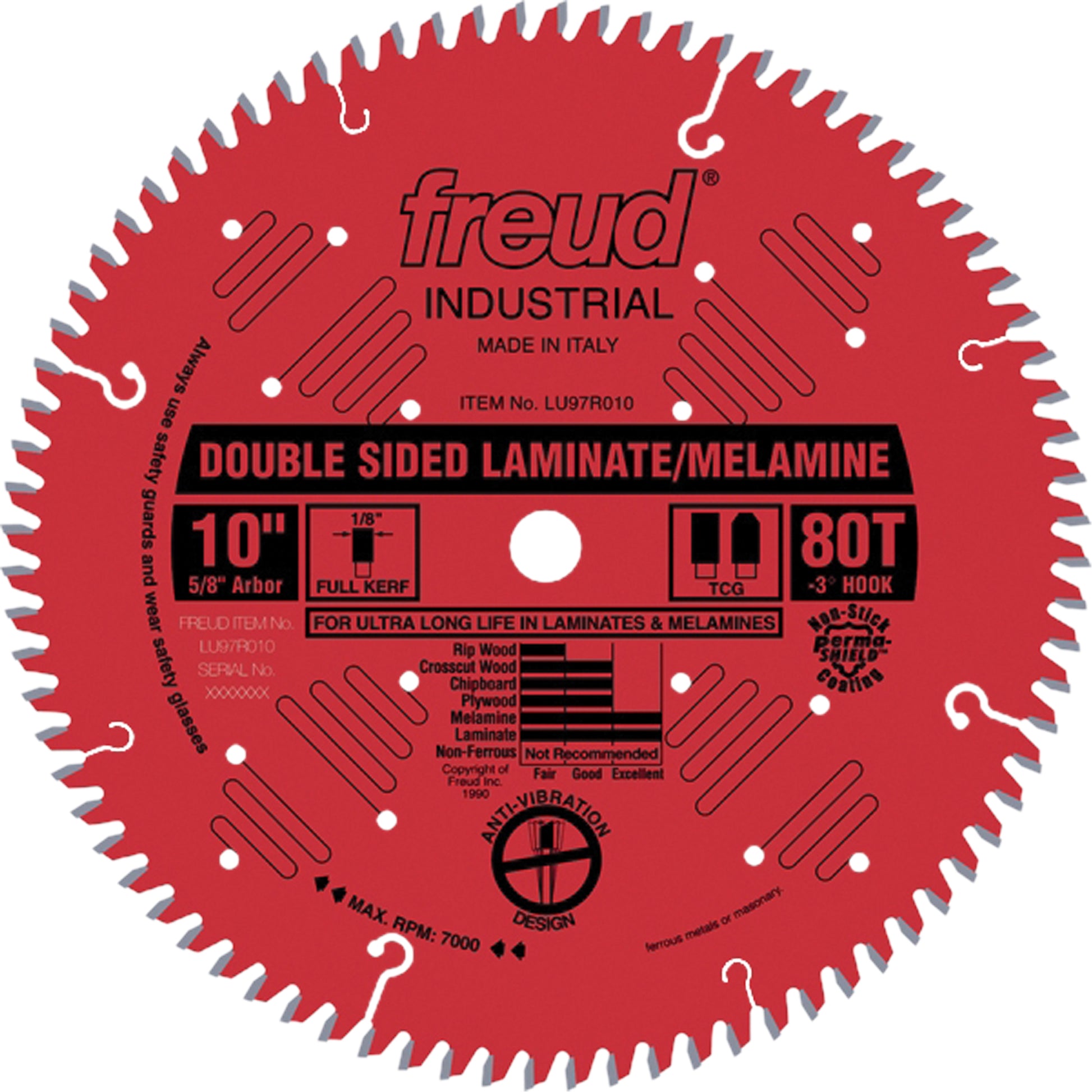 Double-Sided Melamine Saw Blades, 14", 108 Teeth, Laminate Use