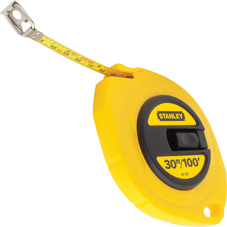 Steel Long Tape, 3/8" x 100'/30 m, Imperial & Metric Graduations