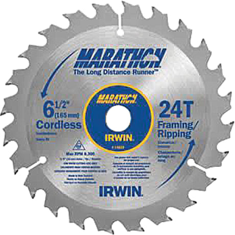 Marathon® Saw Blades, 6 1/2", 24 Teeth, Wood Use