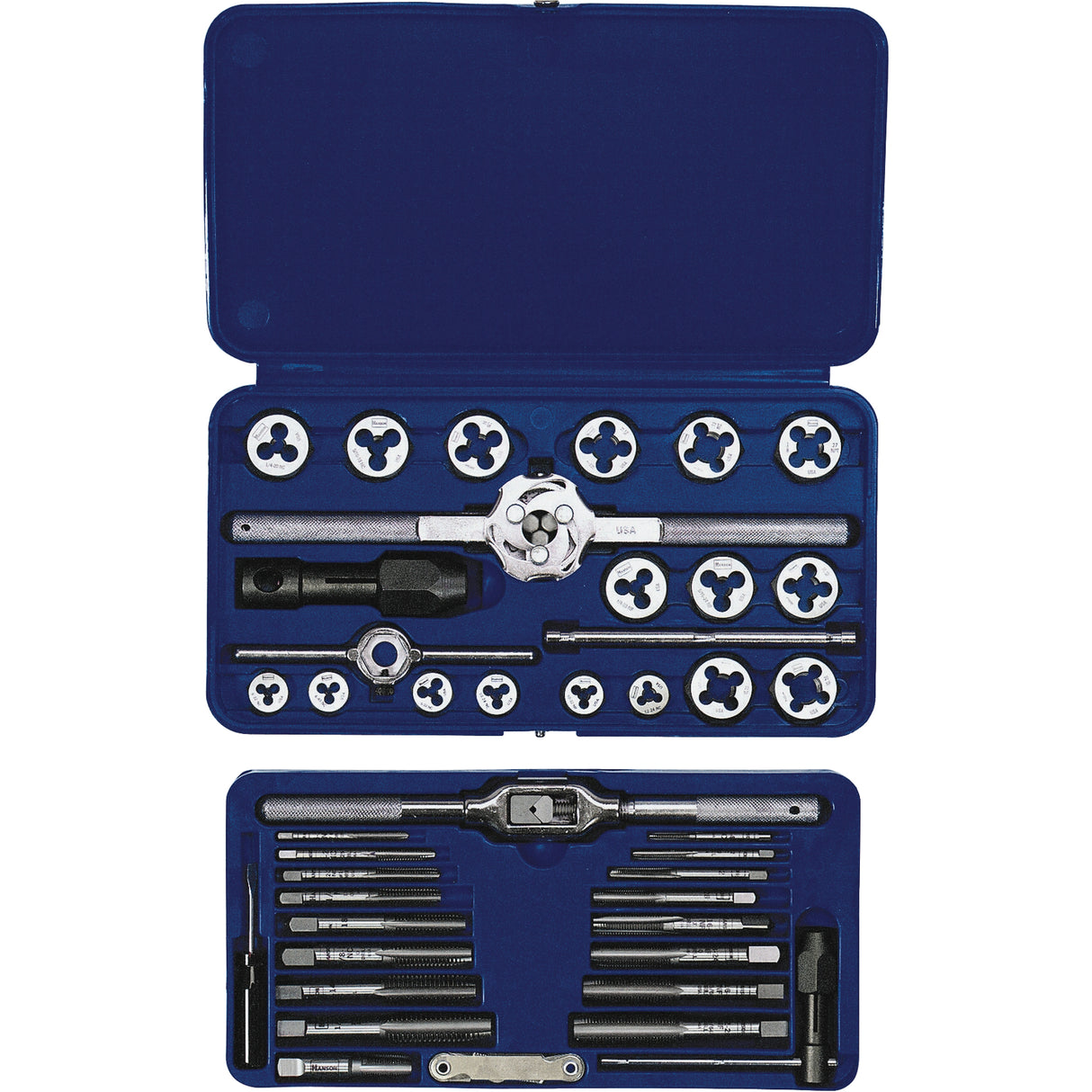 Hanson® Fractional Tap & Hex Die Set, 41 Pieces