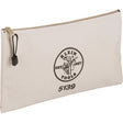 Zipper Tool Pouch, Canvas, 1 Pockets, Beige