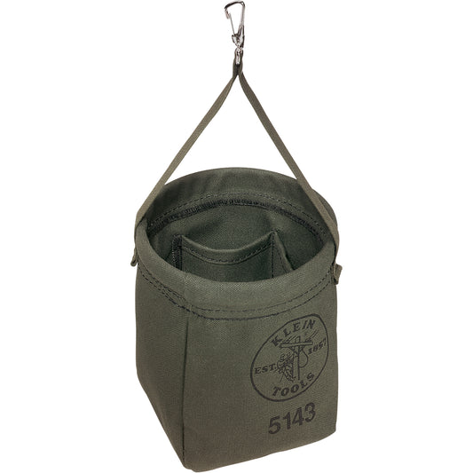 Tapered-Bottom Bag, 8" H, Canvas, Grey