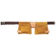 One Piece Nail/Screw & Tool-Pouch Apron, Leather, Tan