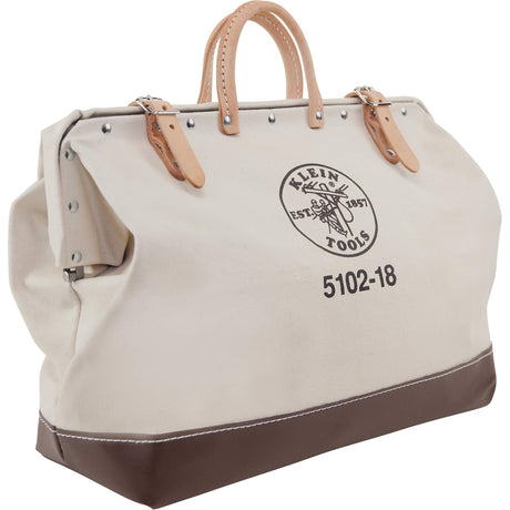 Heavy-Duty 18" Tool Bag, Canvas, 1 Pockets, Beige