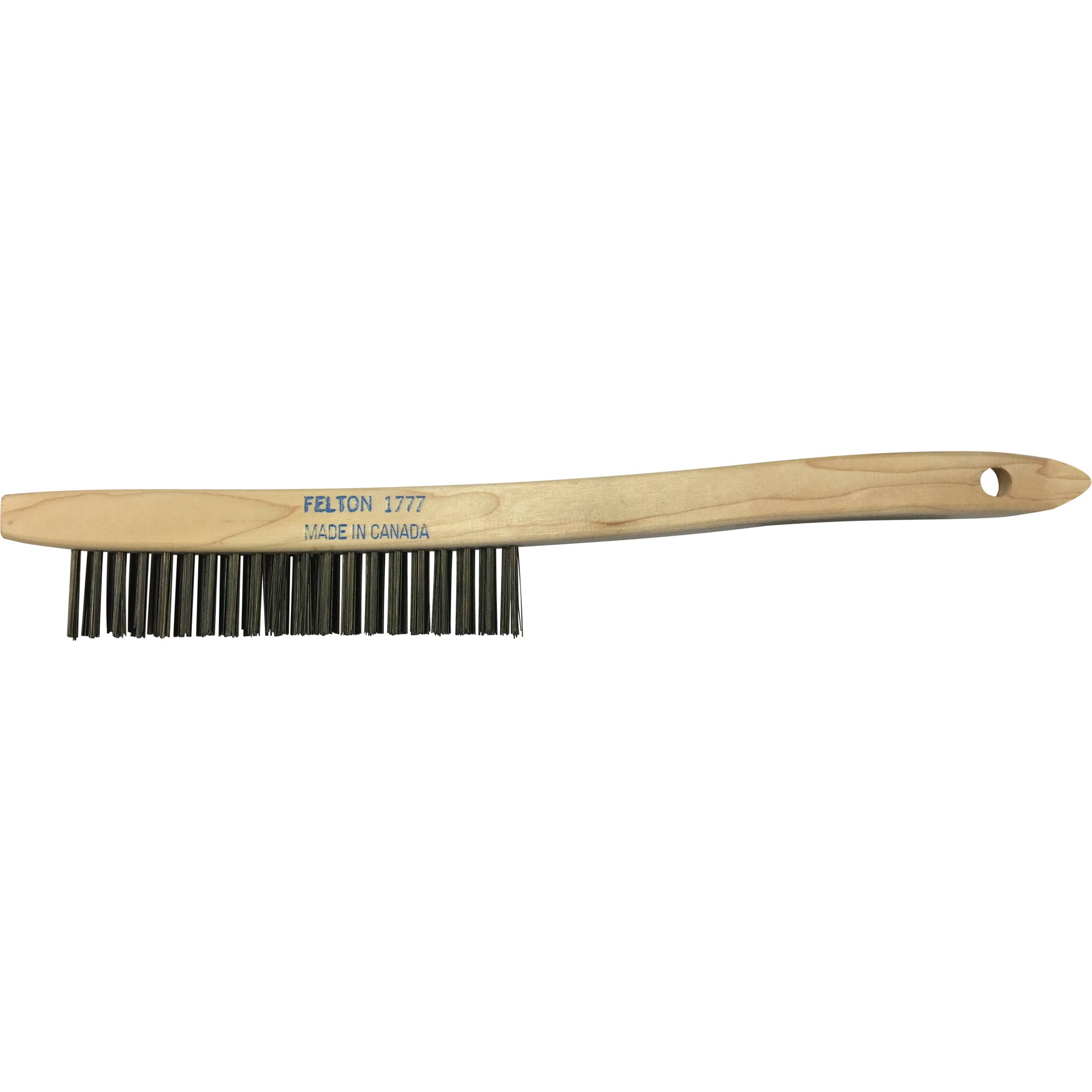 Curved-Handle Scratch Brushes, Steel, 3 x 19 Wire Rows, 14" Long