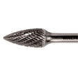 Double Cut Tapered Burr, SG-44, 1/8" Dia., 1/8" Shank, 1/2" Depth of Cut