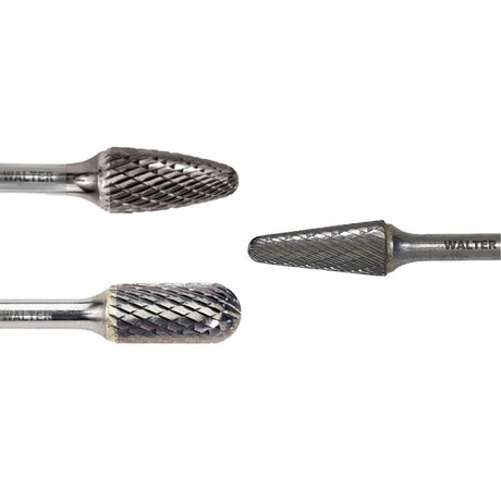 Hard Alloy Ball Nose Cylinder Burr, SC-5, 1/2" Dia., 1" Depth of Cut