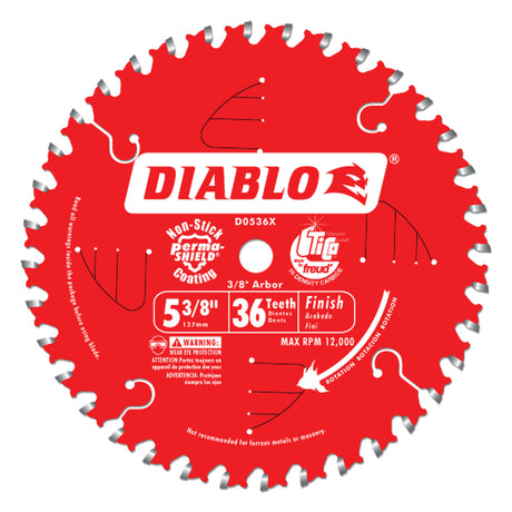 Circular Saw Blade, 5-3/8", 36 Teeth, Wood Use