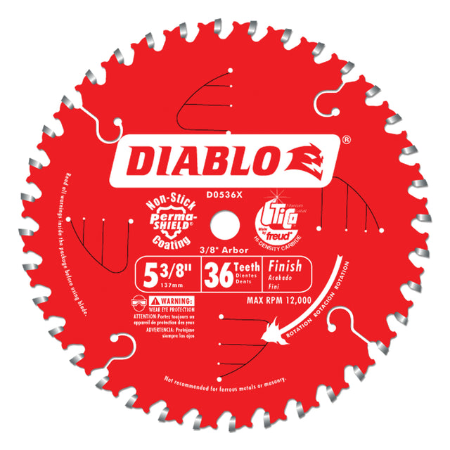 Circular Saw Blade, 5-3/8", 36 Teeth, Wood Use