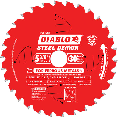 Circular Saw Blade, 5-3/8", 30 Teeth, Metal Use