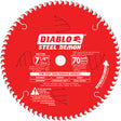 Circular Saw Blade, 7-1/4", 70 Teeth, Metal Use