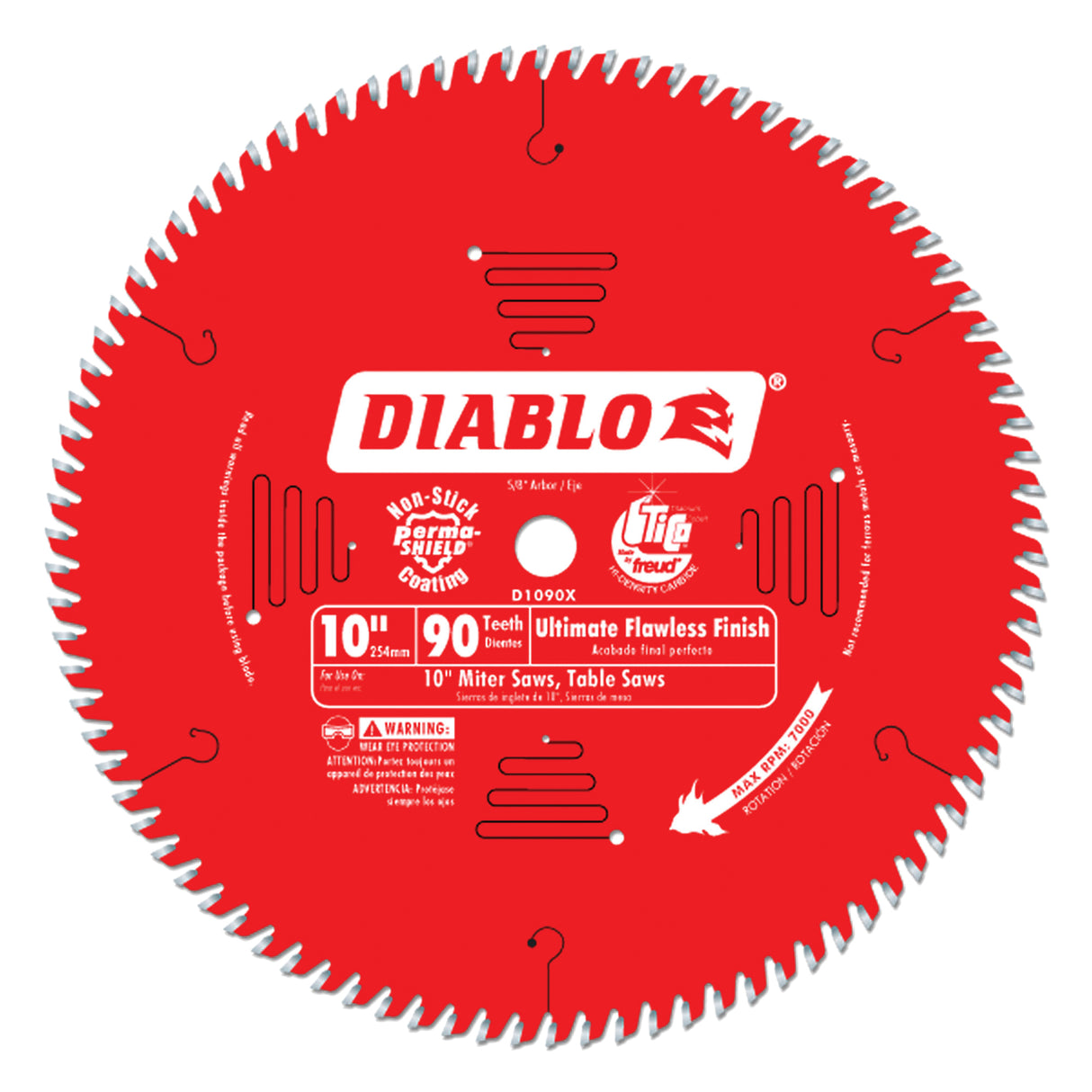 Circular Saw Blade, 10", 90 Teeth, Wood Use