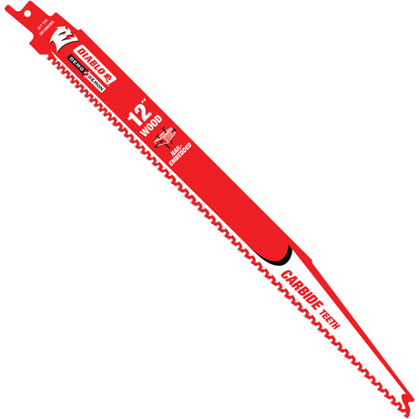 Reciprocating Saw Blade, Carbide, 6 TPI, 12" L x 1" W