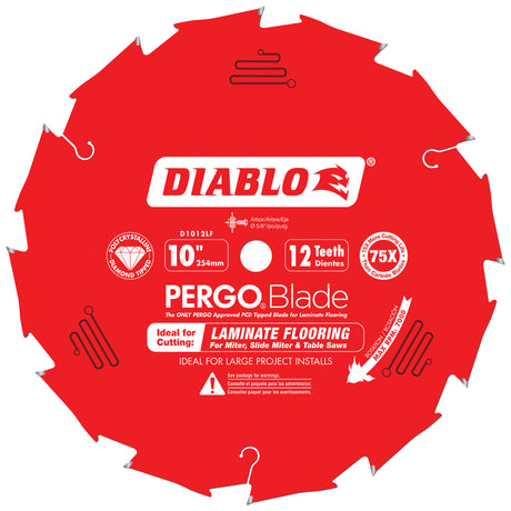 Circular Saw Blade, 10", 12 Teeth, Laminate Use