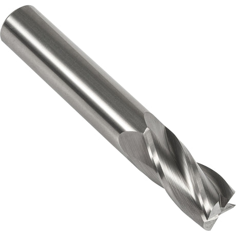 S134 Square End Mill, 3/8" Dia., 2-1/2" L, 4 Flutes, 3/8" Shank, Carbide
