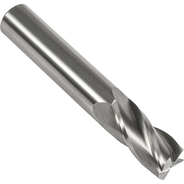 S134 Square End Mill, 3/8" Dia., 2-1/2" L, 4 Flutes, 3/8" Shank, Carbide