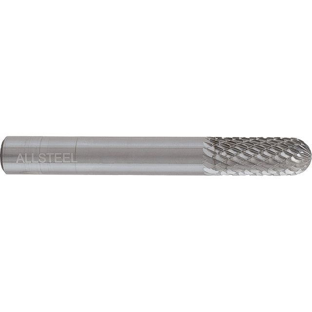 AllSteel™ Cylindrical Round Nose Shape Carbide Burr, SC-5, 1/2" Dia., 1" Depth of Cut
