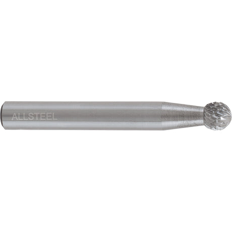 AllSteel™ Ball Shape Carbide Burr, SD-3, 3/8" Dia., 1/4" Shank, 5/16" Depth of Cut
