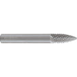 AllSteel™ Tapered Shape Carbide Burr, SG-1, 1/4" Dia., 1/4" Shank, 5/8" Depth of Cut