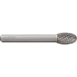 AllSteel™ Egg Shape Carbide Burr, SE-3, 3/8" Dia., 1/4" Shank, 5/8" Depth of Cut