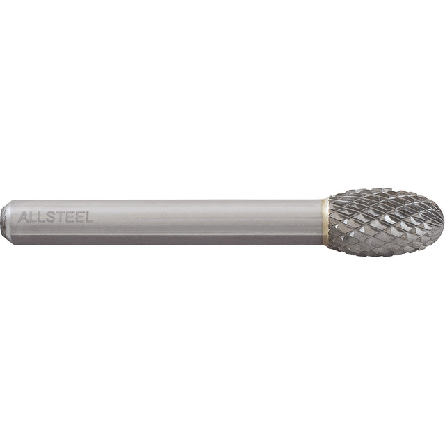 AllSteel™ Egg Shape Carbide Burr, SE-3, 3/8" Dia., 1/4" Shank, 5/8" Depth of Cut